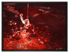 rote Flüssigkeit auf Leinwandbild gerahmt Größe 80x60