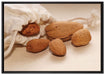köstliche Nüsse auf Leinwandbild gerahmt Größe 100x70