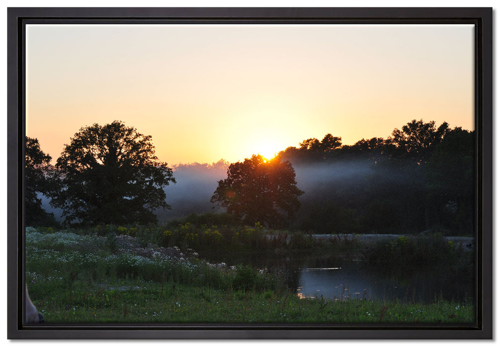 britische Landschaft auf Leinwandbild gerahmt Größe 60x40