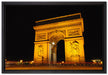 Dark Triumphbogen bei Nacht auf Leinwandbild gerahmt Größe 60x40