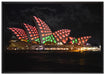 Sydney Opera House bei Nacht auf Leinwandbild gerahmt Größe 100x70