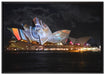 Sydney Opera House Lichter auf Leinwandbild gerahmt Größe 100x70