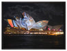 Sydney Opera House Lichter auf Leinwandbild gerahmt Größe 80x60