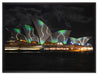 Sydney Opera House Beleuchtung auf Leinwandbild gerahmt Größe 80x60