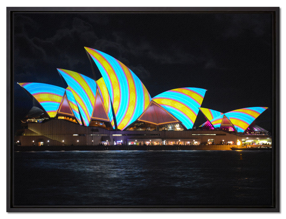 Sydney Opera House auf Leinwandbild gerahmt Größe 80x60
