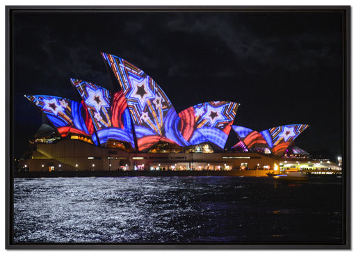 Sydney Opera House auf Leinwandbild gerahmt Größe 100x70