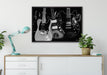 elegante E-Gitarren auf Leinwandbild gerahmt verschiedene Größen im Wohnzimmer