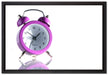 pinker Wecker auf Leinwandbild gerahmt Größe 60x40