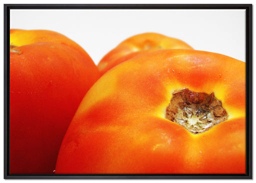 köstliche Aprikosen auf Leinwandbild gerahmt Größe 100x70