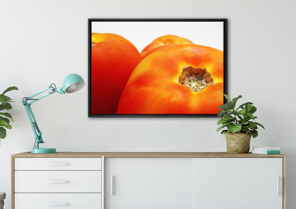 köstliche Aprikosen auf Leinwandbild gerahmt verschiedene Größen im Wohnzimmer