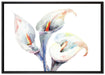 Aquarell Blüten Callas Kunst auf Leinwandbild gerahmt Größe 100x70