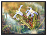 Kleine Lila Waldblume auf Leinwandbild gerahmt Größe 80x60