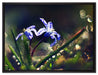Wiesenblumen Morgen auf Leinwandbild gerahmt Größe 80x60