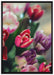 Wunderbarer Tulpenstrauß auf Leinwandbild gerahmt Größe 100x70