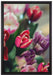 Wunderbarer Tulpenstrauß auf Leinwandbild gerahmt Größe 60x40