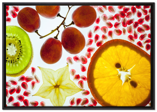 Früchtetraum mit Sternenfrucht auf Leinwandbild gerahmt Größe 100x70