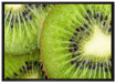 Grüner Kiwi Traum auf Leinwandbild gerahmt Größe 100x70