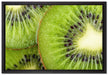 Grüner Kiwi Traum auf Leinwandbild gerahmt Größe 60x40