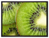 Grüner Kiwi Traum auf Leinwandbild gerahmt Größe 80x60