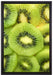 Grüne Kiwis Obstsalat auf Leinwandbild gerahmt Größe 60x40