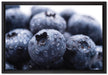 fruchtige Heidelbeeren auf Leinwandbild gerahmt Größe 60x40