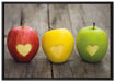 Ampel Herzäpfel auf Leinwandbild gerahmt Größe 100x70