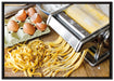 Nudelmaschine Pasta Italia auf Leinwandbild gerahmt Größe 100x70