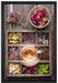 Blumen in rustikalem Setzkästchen auf Leinwandbild gerahmt Größe 60x40