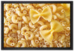 Nudeln Pasta Italia Mischung auf Leinwandbild gerahmt Größe 60x40