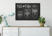 Take a Coffee Kaffee Speziale auf Leinwandbild gerahmt verschiedene Größen im Wohnzimmer