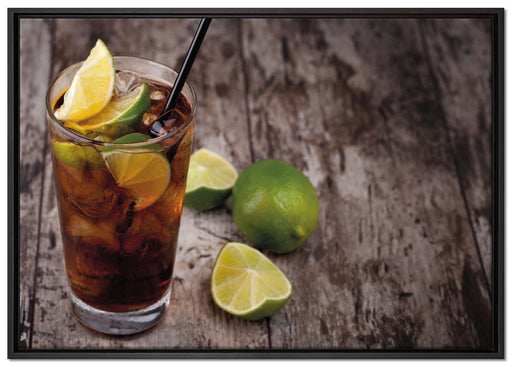 Cuba Libre Original auf Leinwandbild gerahmt Größe 100x70