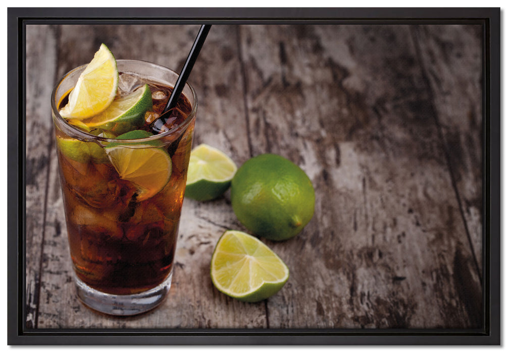 Cuba Libre Original auf Leinwandbild gerahmt Größe 60x40