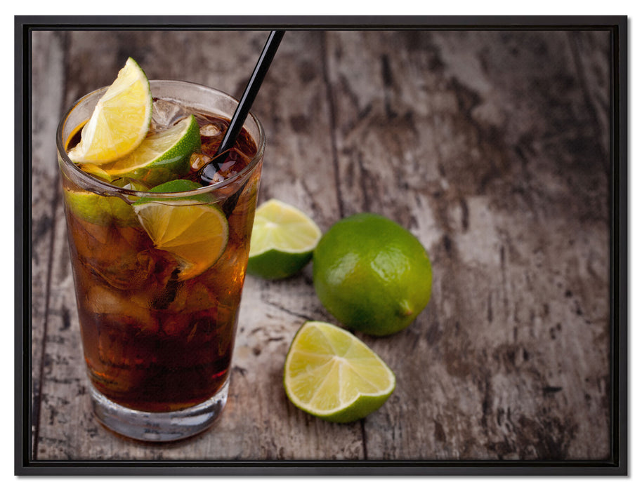 Cuba Libre Original auf Leinwandbild gerahmt Größe 80x60