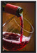 Edler Rotwein auf Leinwandbild gerahmt Größe 60x40