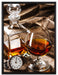 Man Things Whiskey auf Leinwandbild gerahmt Größe 80x60