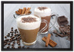 Schokolade und Kaffee auf Leinwandbild gerahmt Größe 60x40