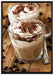 Cappuccino auf Leinwandbild gerahmt Größe 100x70