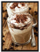 Cappuccino auf Leinwandbild gerahmt Größe 80x60