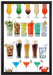 Cocktails Long Drinks und Bier auf Leinwandbild gerahmt Größe 60x40