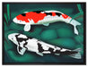 Edle Koi Karpfen Kunst auf Leinwandbild gerahmt Größe 80x60