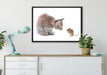 Katze und Maus Freunde auf Leinwandbild gerahmt verschiedene Größen im Wohnzimmer