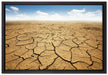 Rissiger Wüstenboden auf Leinwandbild gerahmt Größe 60x40