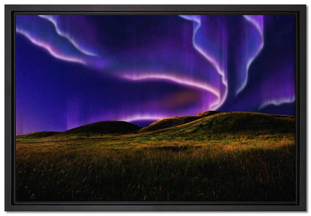 phantastisches Polarlicht auf Leinwandbild gerahmt Größe 60x40