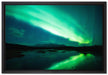 Polarlichter in Skandinavien auf Leinwandbild gerahmt Größe 60x40