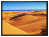 Wüste am Meer auf Leinwandbild gerahmt Größe 80x60