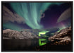 Polarlichter in der Eiswüste auf Leinwandbild gerahmt Größe 100x70
