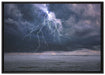 Gewitter über Meer auf Leinwandbild gerahmt Größe 100x70