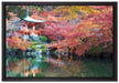 Wunderschönes Kloster in Japan auf Leinwandbild gerahmt Größe 60x40