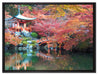 Wunderschönes Kloster in Japan auf Leinwandbild gerahmt Größe 80x60