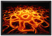 Lava Muster in der Nacht auf Leinwandbild gerahmt Größe 60x40